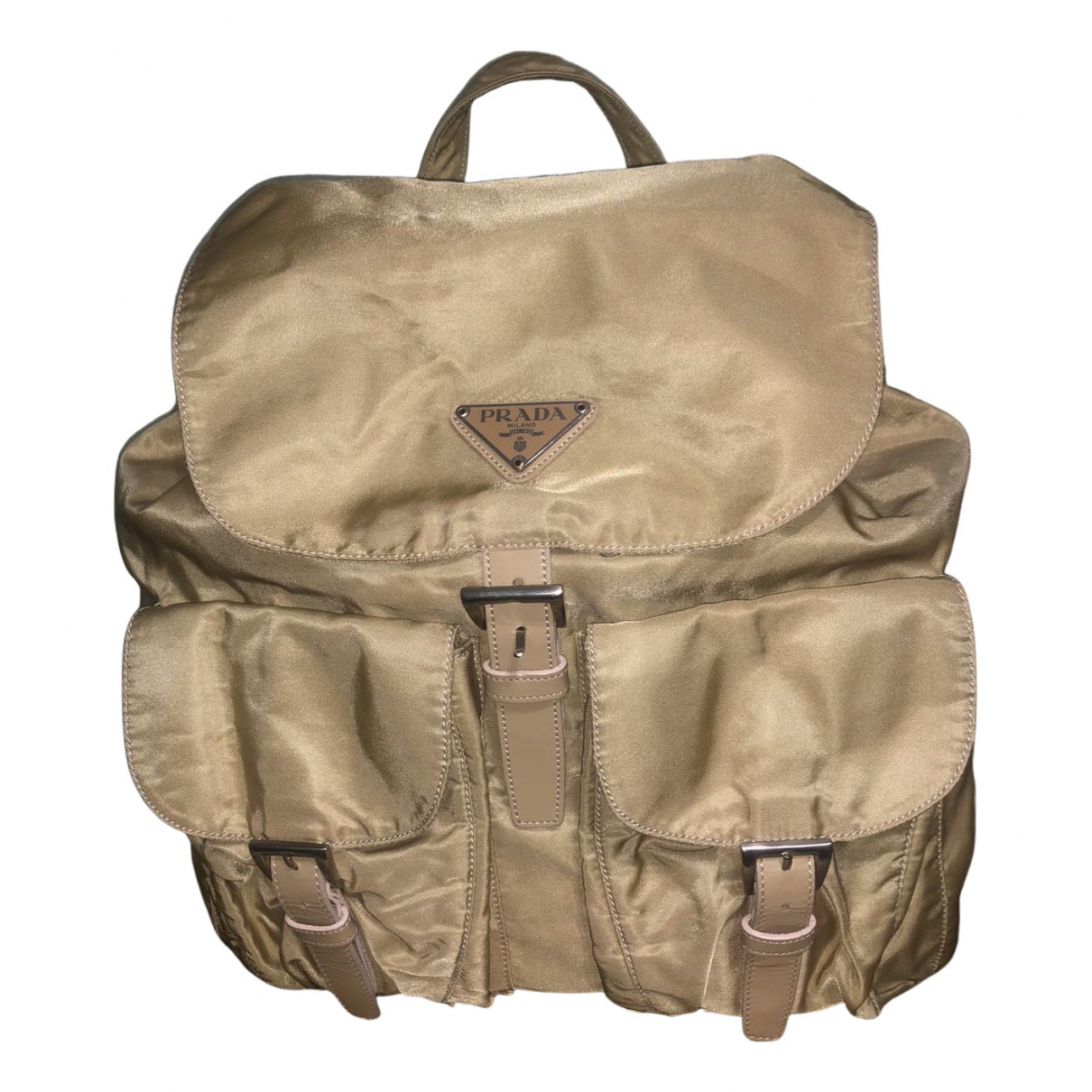 Backpack Prada Gold in Synthetic - 24313415